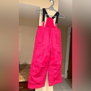 Girls Pink Snow Overalls